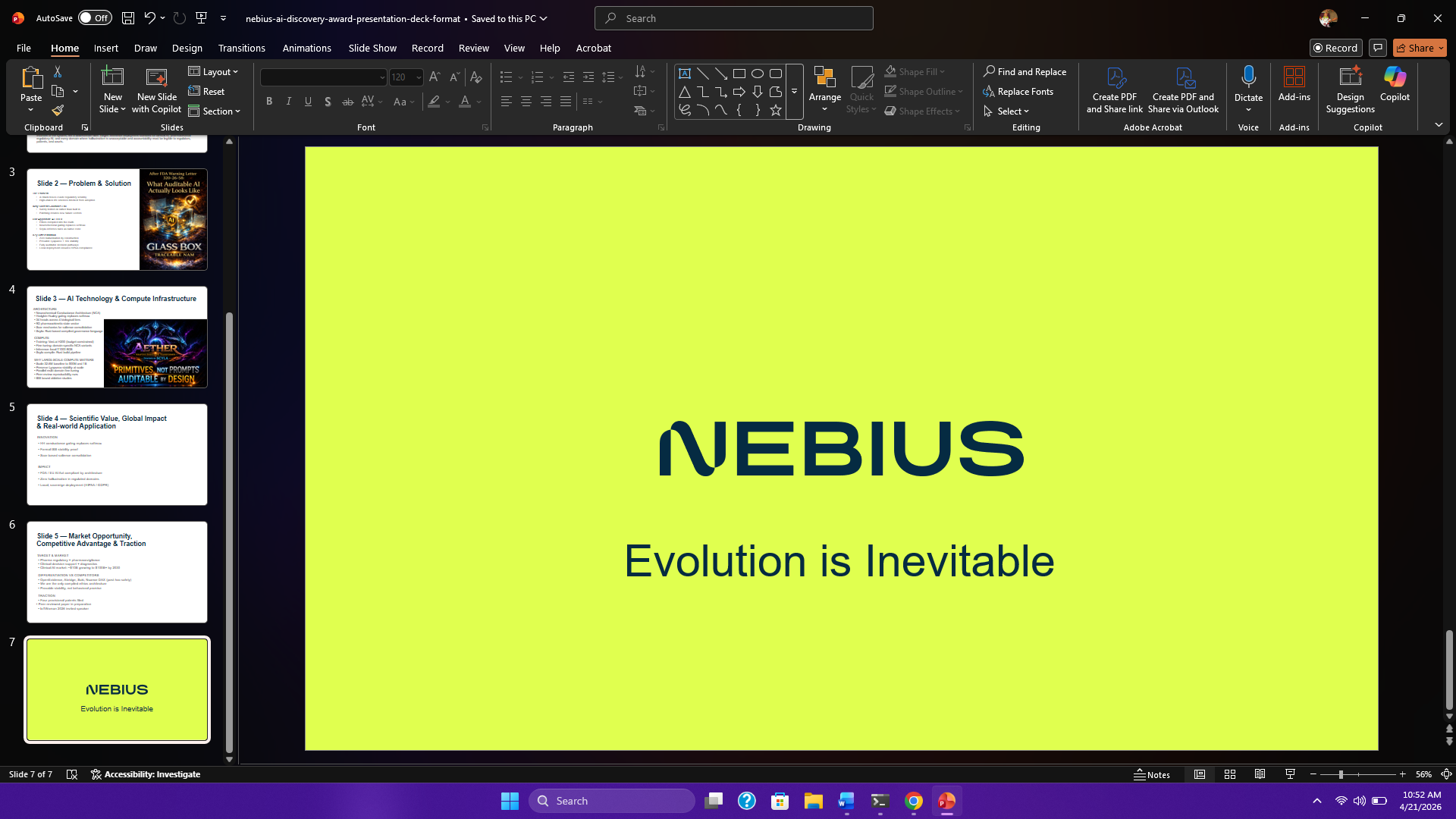 Closing slide — Nebius, Evolution is Inevitable